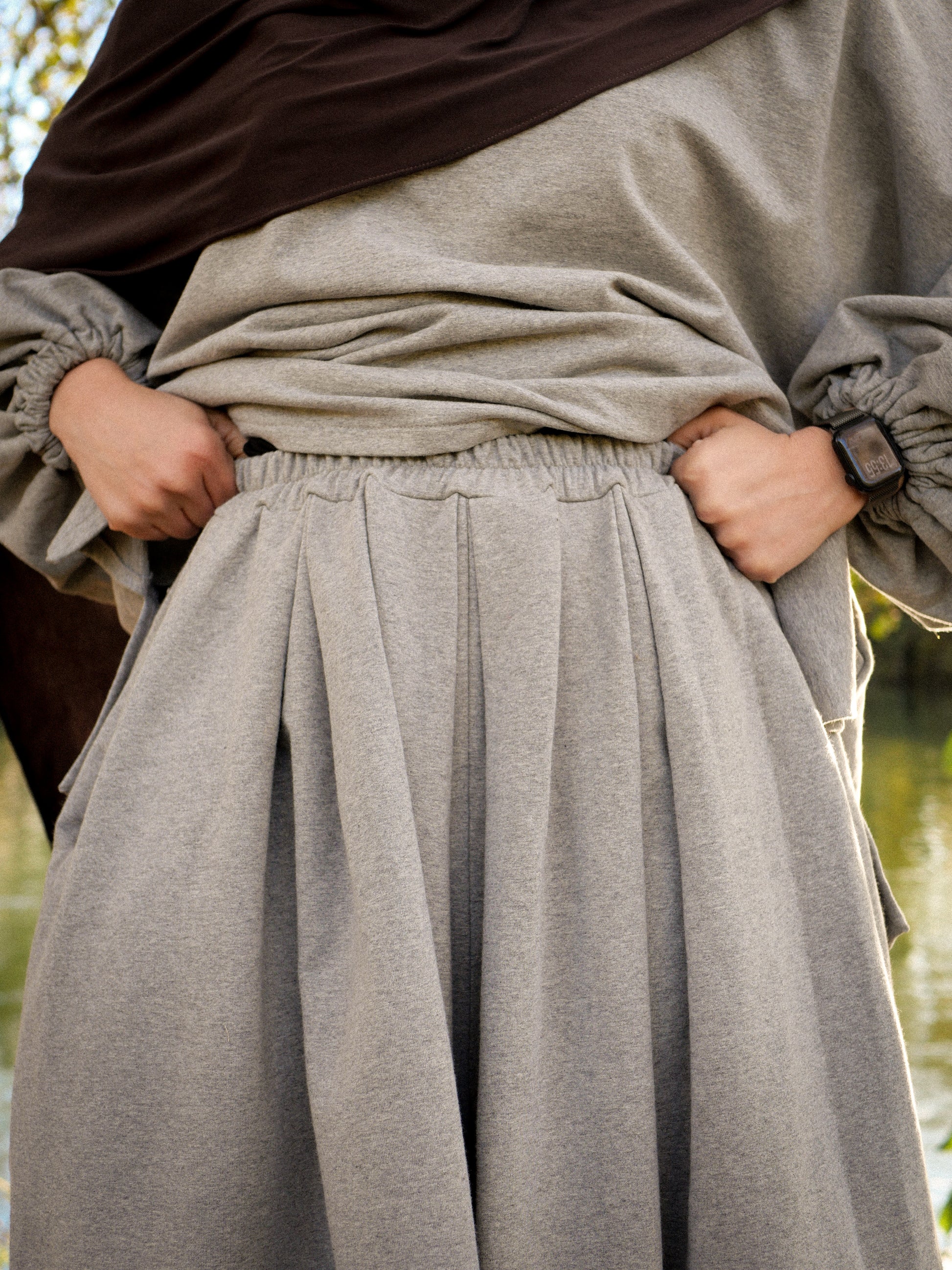 Jupe culotte gris chiné - awan